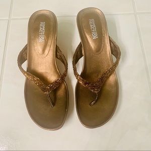 Beaded Brown/Copper Thong Sandals